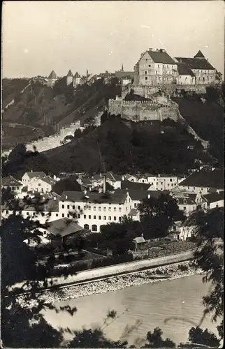 Foto Ak Burghausen an der Salzach Oberbayern, Teilansicht