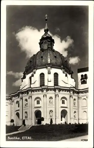 Foto Ak Ettal Oberbayern, Kloster, Basilika