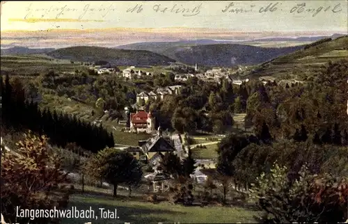 Künstler Ak Langenschwalbach Bad Schwalbach im Taunus, Panorama