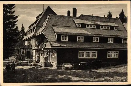 Ak Feldberg im Schwarzwald, Hotel und Kurhaus Hebelhof, Auto