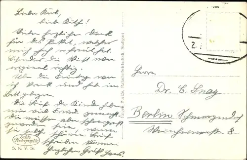 Ak Stuttgart in Württemberg, Bahnhofsturm, Autos