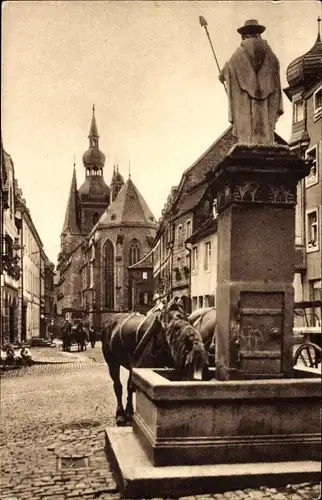 Ak St. Wendel in Saarland, Dom, Wendelinusbrunnen