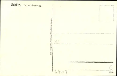 Künstler Ak Schlitz in Hessen, Schachtenburg, Jäger, Winter