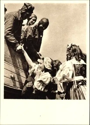 Ak Prager Aufstand 1945, Rote Armee, Verein der Freunde der UDSSR in der Tschechoslowakei