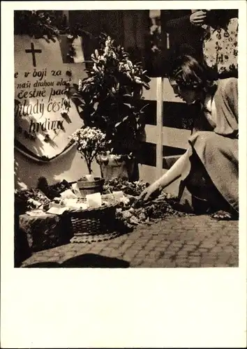 Ak Prager Aufstand 1945, Verein der Freunde der UDSSR in der Tschechoslowakei