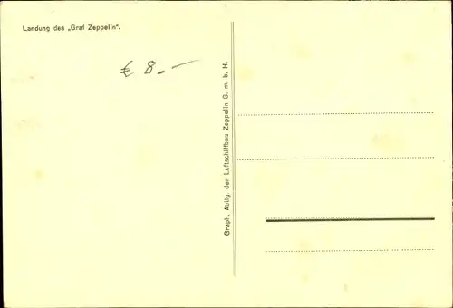 Ak LZ 127 Graf Zeppelin, Nach der Landung