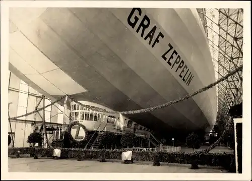 Ak Luftschiff LZ 127, Graf Zeppelin, Taufe