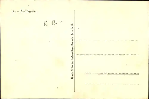 Ak Luftschiff LZ 127 Graf Zeppelin