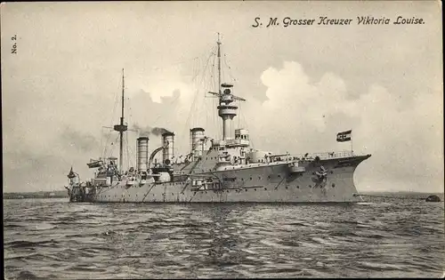 Ak Deutsches Kriegsschiff, SMS Viktoria Louise, Großer Kreuzer