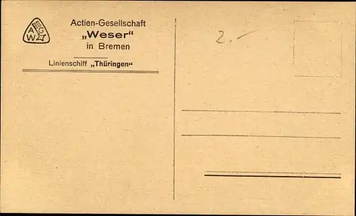 Ak Deutsches Kriegsschiff, Thüringen, Linienschiff