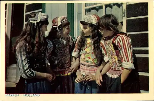 Ak Marken Nordholland Niederlande, Volkstrachten
