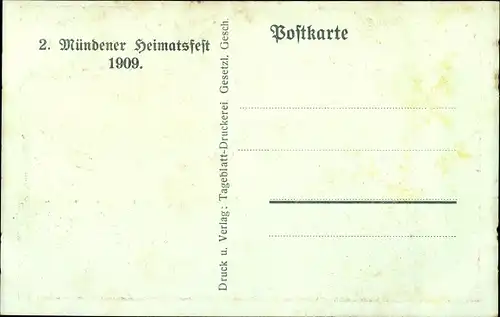 Künstler Ak Hann. Münden in Niedersachsen, 2. Mündener Heimatfest 1909, Biedermeierschützen