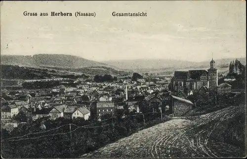 Ak Herborn in Hessen, Gesamtansicht