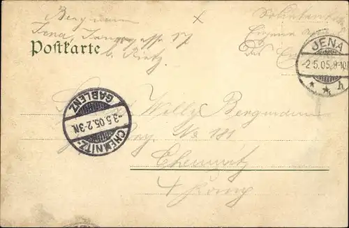 Ak Jena Thüringen, Kriegerdenkmal am Forsthaus