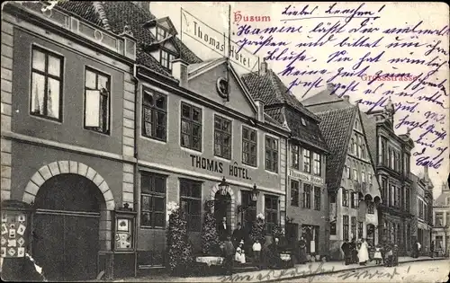 Ak Husum in Nordfriesland, Großstraße, Thomas Hotel