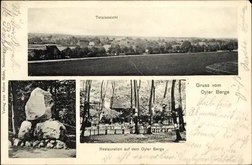 Ak Oyle Marklohe in Niedersachsen, Blick auf den Ort, Restauration auf dem Oyler Berge