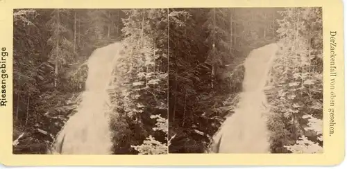 Stereo Foto Szklarska Poręba Schreiberhau Riesengebirge Schlesien, Zackelfall