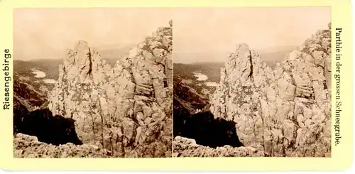 Stereo Foto Śnieżne Kotły Schneegrube Riesengebirge Schlesien