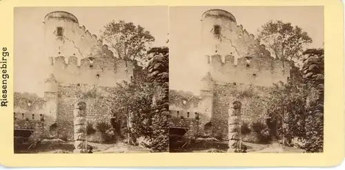 Stereo Foto Sobieszów Hermsdorf Kynast Jelenia Góra Hirschberg im Riesengebirge, Burg Kynast