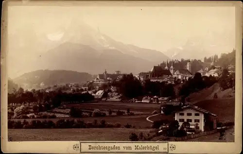Kabinett Foto Berchtesgaden in Oberbayern, Blick vom Malerhügel