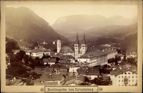 Kabinett Foto Berchtesgaden in Oberbayern, Blick vom Calvarienberg