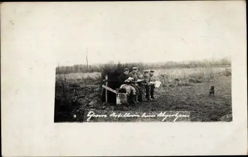 Foto Ak Schwere Artillerie, Deutsche Soldaten in Uniformen, I WK