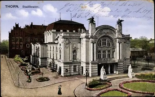 Ak Toruń Thorn Westpreußen, Stadttheater