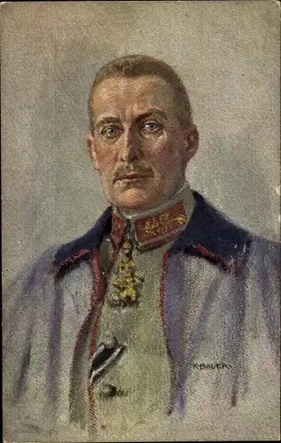 Künstler Ak Bauer, Karl, Herzog Albrecht von Württemberg, Portrait in Uniform