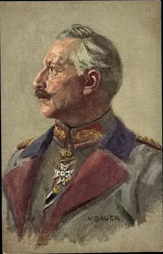 Künstler Ak Bauer, Karl, Kaiser Wilhelm II.