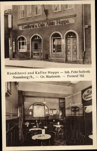 Ak Naumburg an der Saale, Konditorei und Kaffee Hoppe, Große Marienstraße