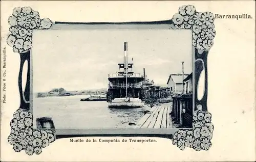 Ak Barranquilla Kolumbien, Muelle de la Compania de Transportes
