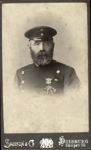CdV Duisburg im Ruhrgebiet, Deutscher Soldat in Uniform, Portrait