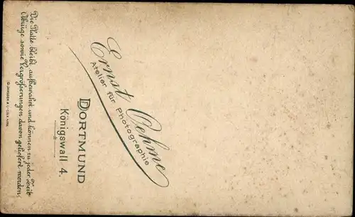 CdV Dortmund im Ruhrgebiet, Deutscher Soldat in Uniform, Portrait