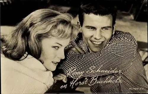 Ak Schauspielerin Romy Schneider, Schauspieler Horst Buchholz, Film Monpti