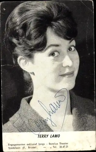 Ak Schauspielerin Terry Lamo, Portrait, Autogramm