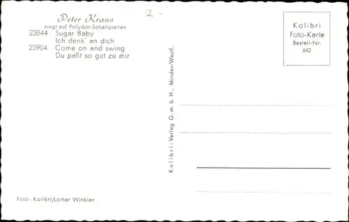 Ak Schauspieler Peter Kraus, Portrait, Gitarre