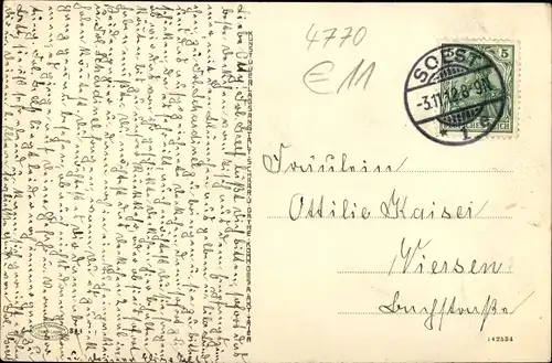 Ak Soest in Nordrhein Westfalen, Partie mit städt. Krankenhaus