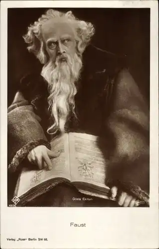 Ak Schauspieler Gösta Ekman, Portrait, Faust