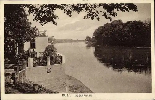 Ak Hoya an der Weser, Weserpartie