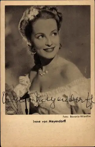 Ak Schauspielerin Irene von Meyendorff, Portrait, Autogramm