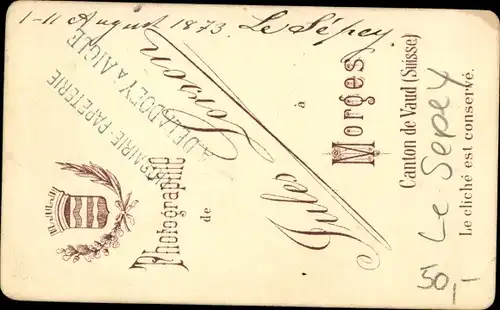 CDV Le Sepey Kanton Waadt, Totalansicht, 1873