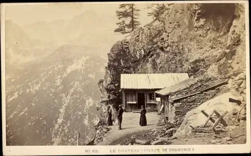 CDV Chamonix Mont Blanc Haute Savoie, Mer de Glace, Montanvert, Gletscher, 1873