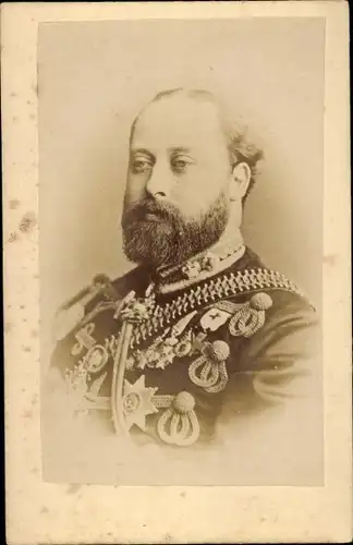 CDV Adel England, König Eduard VII von Großbritannien, Albert Edward, Portrait in Uniform