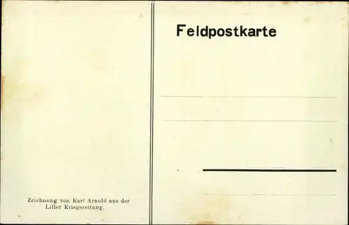 Künstler Ak Arnold, Karl, Der Dreiverband Skat, Franzose, Russe, Engländer