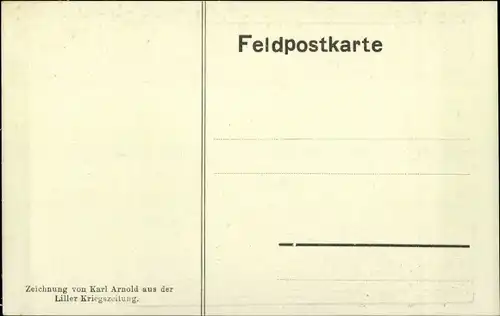 Künstler Ak Arnold, Die Engländer im Überschwemmungsgebiet, Liller Kriegszeitung