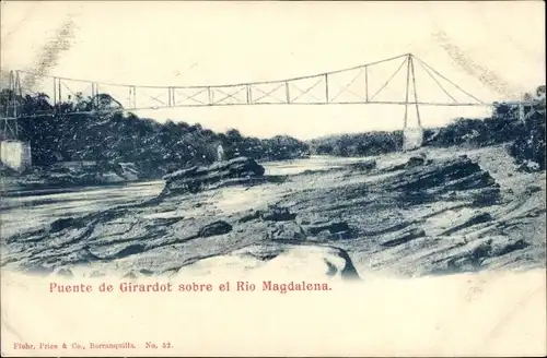 AK Kolumbien, Girardot-Brücke über den Fluss Magdalena