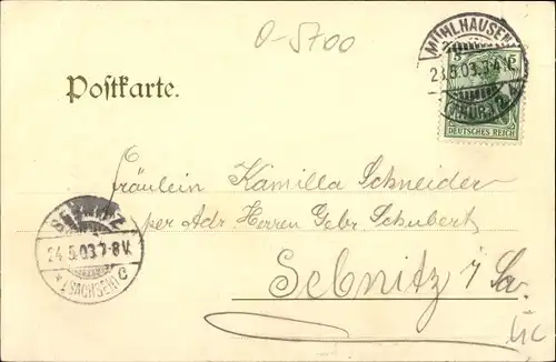 Ak Mühlhausen in Thüringen, Hotel schwarzer Adler