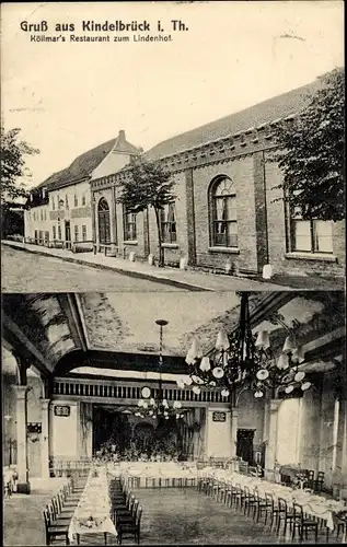 Ak Kindelbrück in Thüringen, Köllmars Restaurant zum Lindenhof