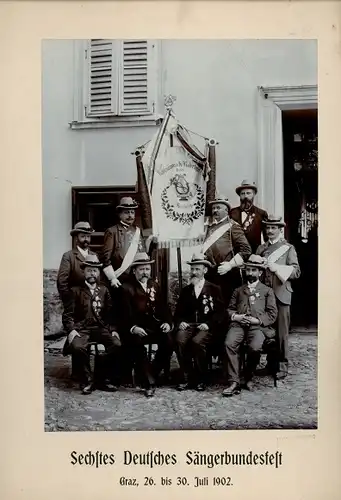 Foto Graz, 6. Dt. Sängerbundesfest 1902, Gesangsverein Kaufmännische Liedertafel Hamburg