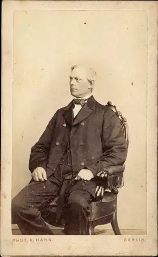CDV Berlin, Portrait von einem Mann, 1869, H. Haeding